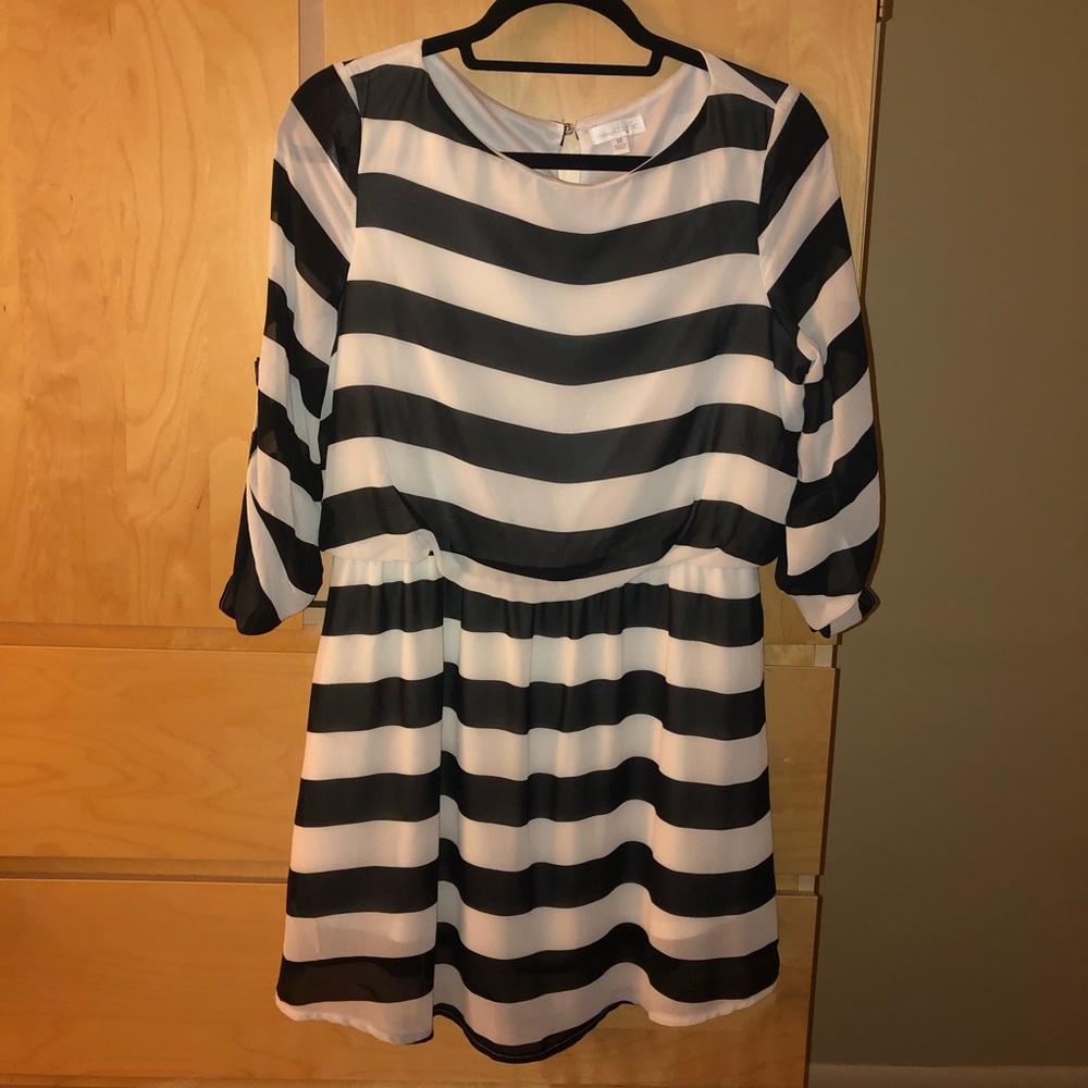 Black & White Striped Dress